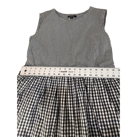 Madewell Gingham Gingham Poplin Dress Women XS Fit Flare Tie Back Preppy Classic - Picture 10 of 16